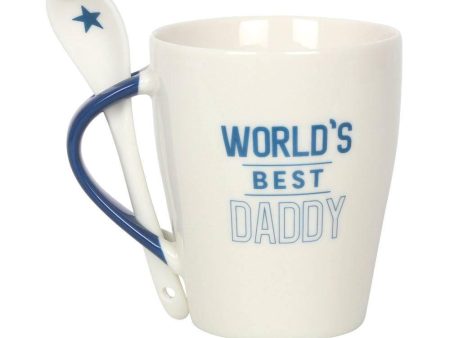 World s Best Daddy Ceramic Mug and Spoon Set Cheap