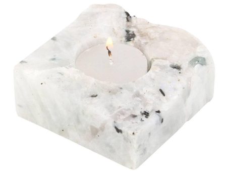 Rainbow Moonstone Candle Holder For Sale