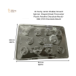 11 Cavity Jamin Chakkar (Chakkari) Ground Spinner Shaped Diwali Firecracker Plastic Patakha Chocolate Mould - 038 | PVC Chocolate Mould Fashion