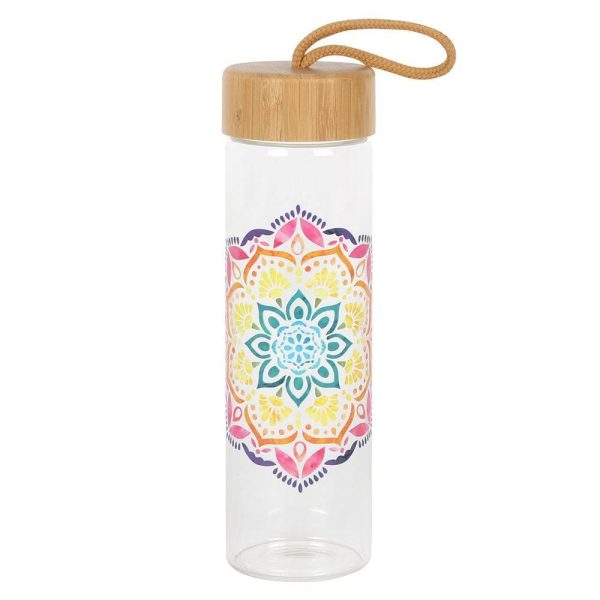 Mandala Reusable Glass Water Bottle Online Sale