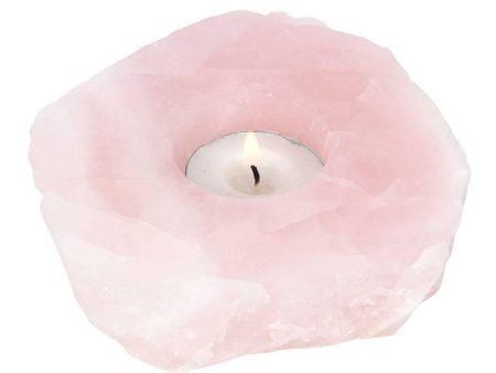 Rose Quartz Crystal Tealight Holder Sale