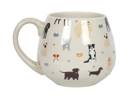 Dog Print Rounded Mug Cheap