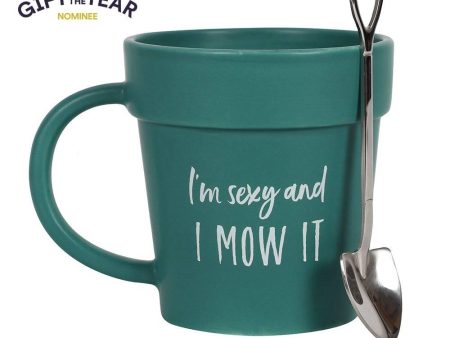 Sexy and I Mow It Pot Mug and Shovel Spoon Online