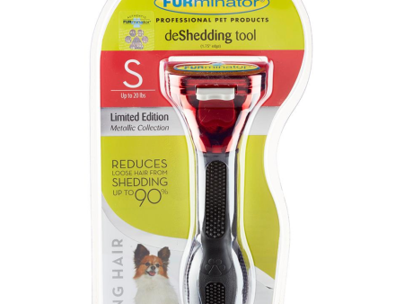 Furminator Small Long Hair Dog Deshedding Tool - Metallic Red on Sale