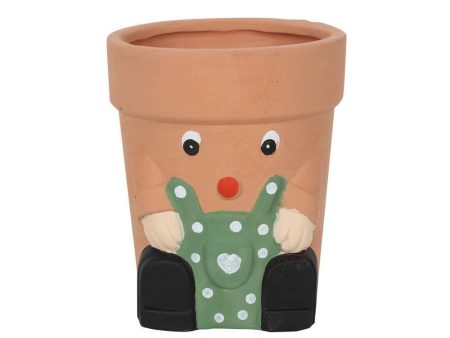 Green Pot Man Terracotta Plant Pot For Sale