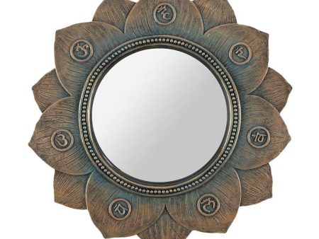 Bronze Lotus Flower Chakra Wall Mirror Sale