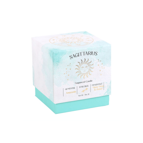 Sagittarius Ylang Ylang & Amber Gemstone Zodiac Candle Online Hot Sale