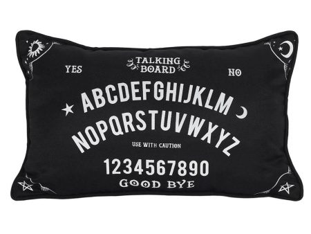 Small Rectangular Black and White Talking Board Cushion For Sale