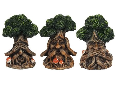 See, Hear, Speak No Evil Green Man Ornaments For Discount