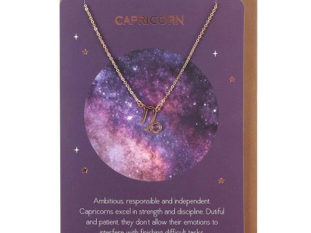 Capricorn Zodiac Necklace Card Online Hot Sale