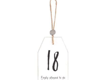 18 Milestone Birthday Hanging Sentiment Sign Hot on Sale