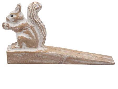 Hand carved Doorstop - Squirrel Fashion