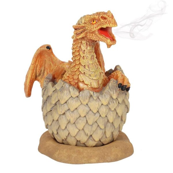 Yellow Hatching Dragon Incense Cone Burner Online