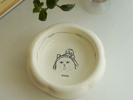 [PRE ORDER] Custom Cream Pet Bowl For Discount