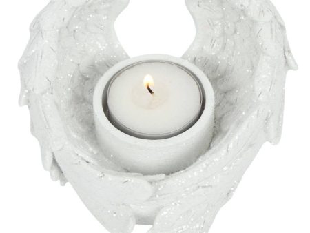 Glitter Angel Wing Candle Holder Hot on Sale