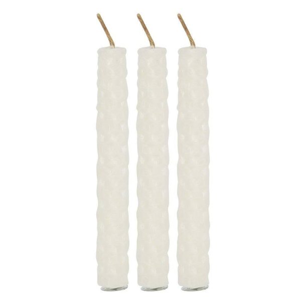 Set of 6 Cream Beeswax Spell Candles Cheap